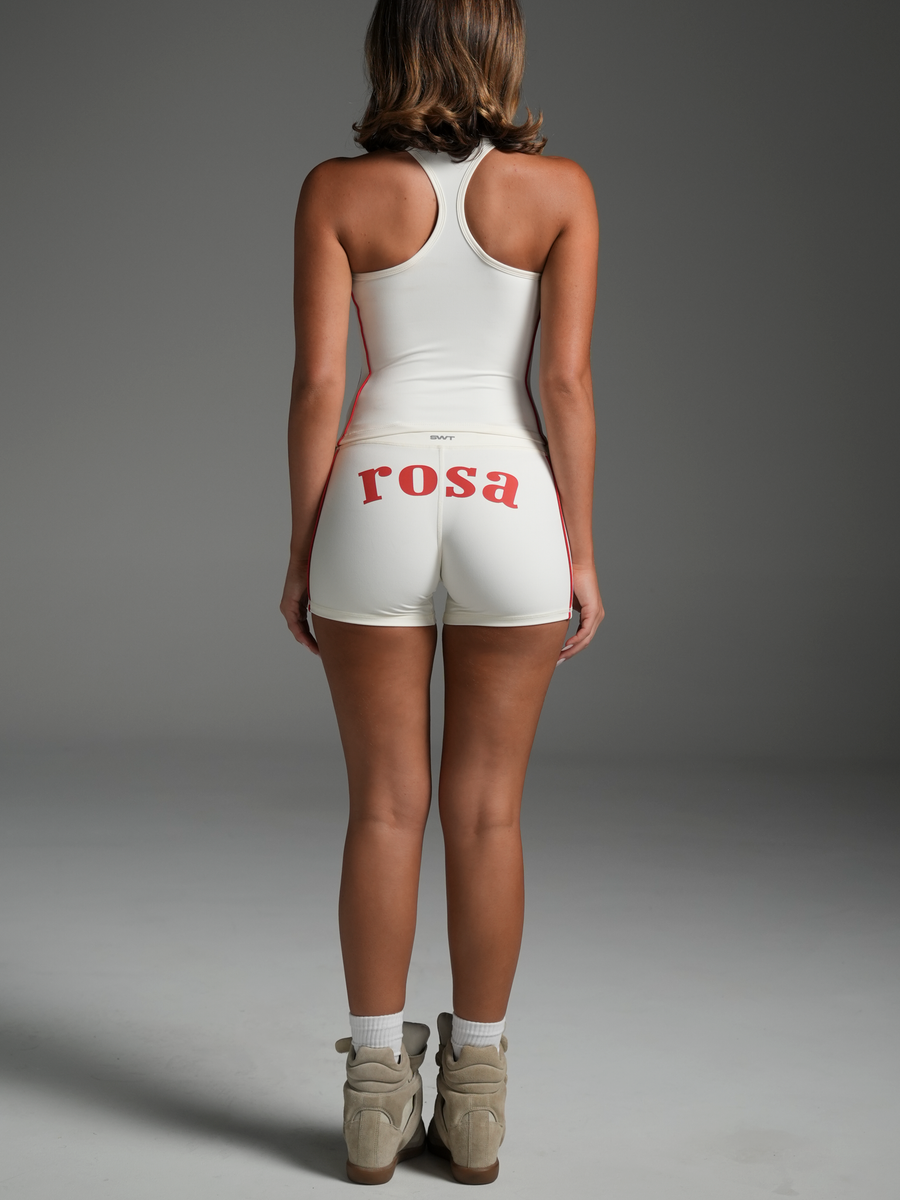 FLX Piping Racer Tank Ivory/Red