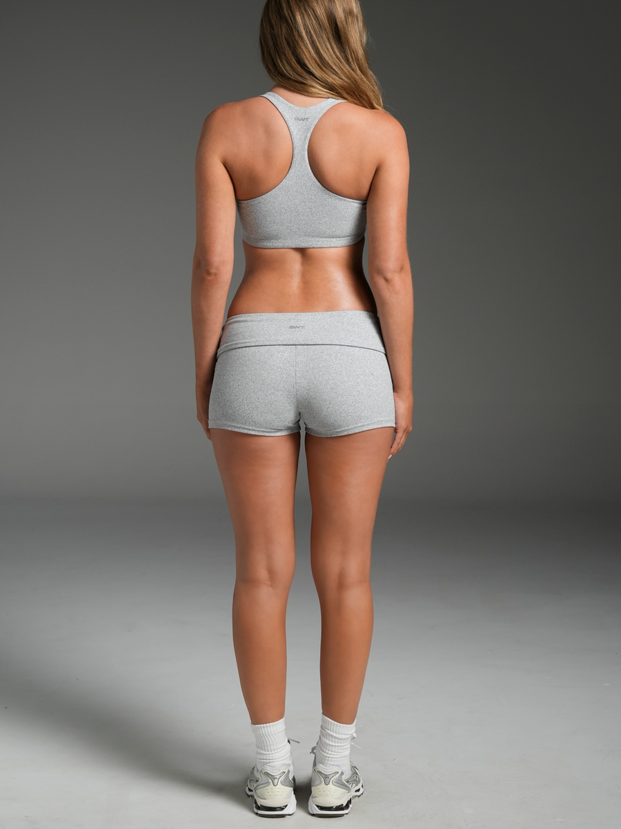 79 Foldover Hot Shorts Grey Marle