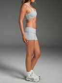 79 Foldover Hot Shorts Grey Marle