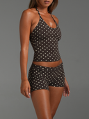 FLX Dotty Micro Shorts Bittersweet/Off White