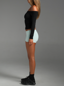 Off Shoulder Long Sleeve Black