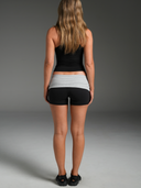Foldover Micro Shorts Black/Grey