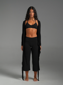 Longline Wrap Top Black 