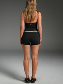 Foldover Micro Shorts Black