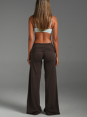 FLX Foldover Wide Leg Bottoms Bittersweet