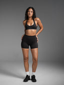 Base 4" Scrunch Shorts Espresso