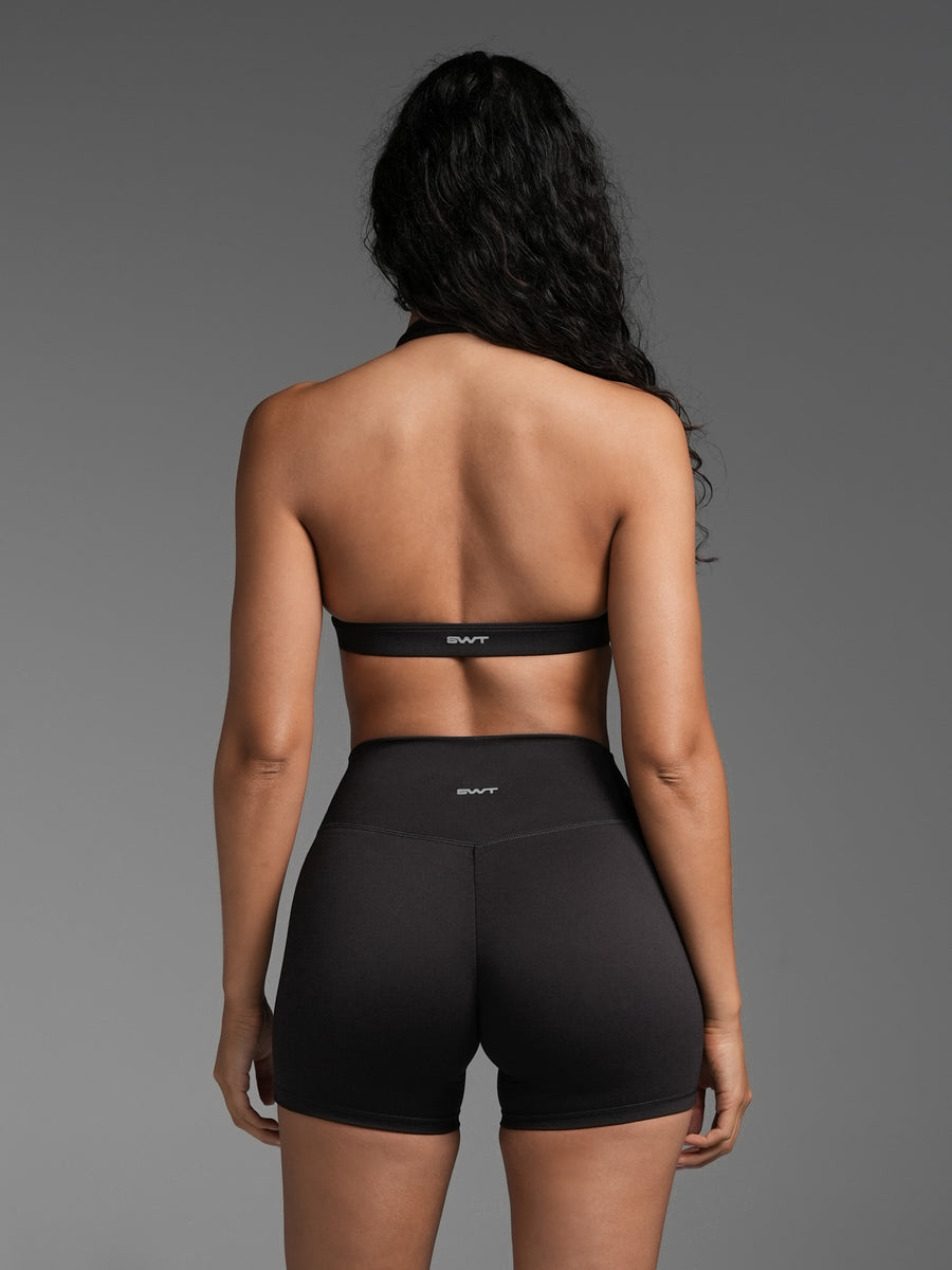 Base Backless Halter Bra Espresso