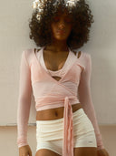 Longline Wrap Top Ribbon
