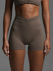 Base Ruche Shorts Mocha