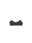 FLX Contrast Open Back Racer Bra Bittersweet/White