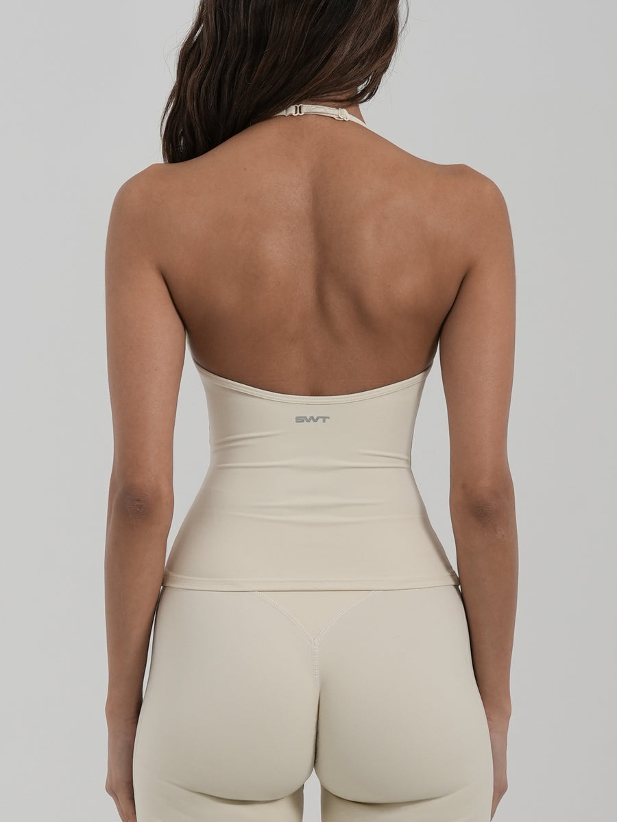 FLX Halter Cami Off White