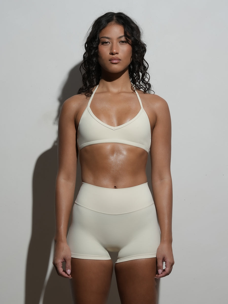 FLX Halter Bra Off White
