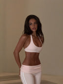 Base Backless Halter Bra Ribbon