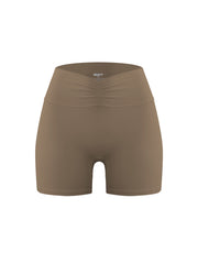 Base Ruche Scrunch Shorts Mocha