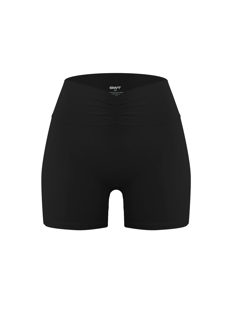 Base Ruche Scrunch Shorts Obsidian