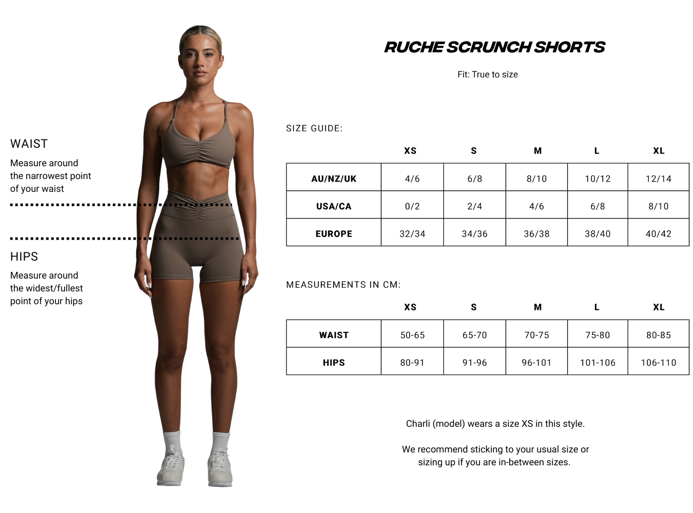 Base Ruche Scrunch Shorts Mocha