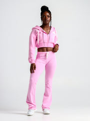 Shawty Spell Out Cropped Jacket#colour_sugar