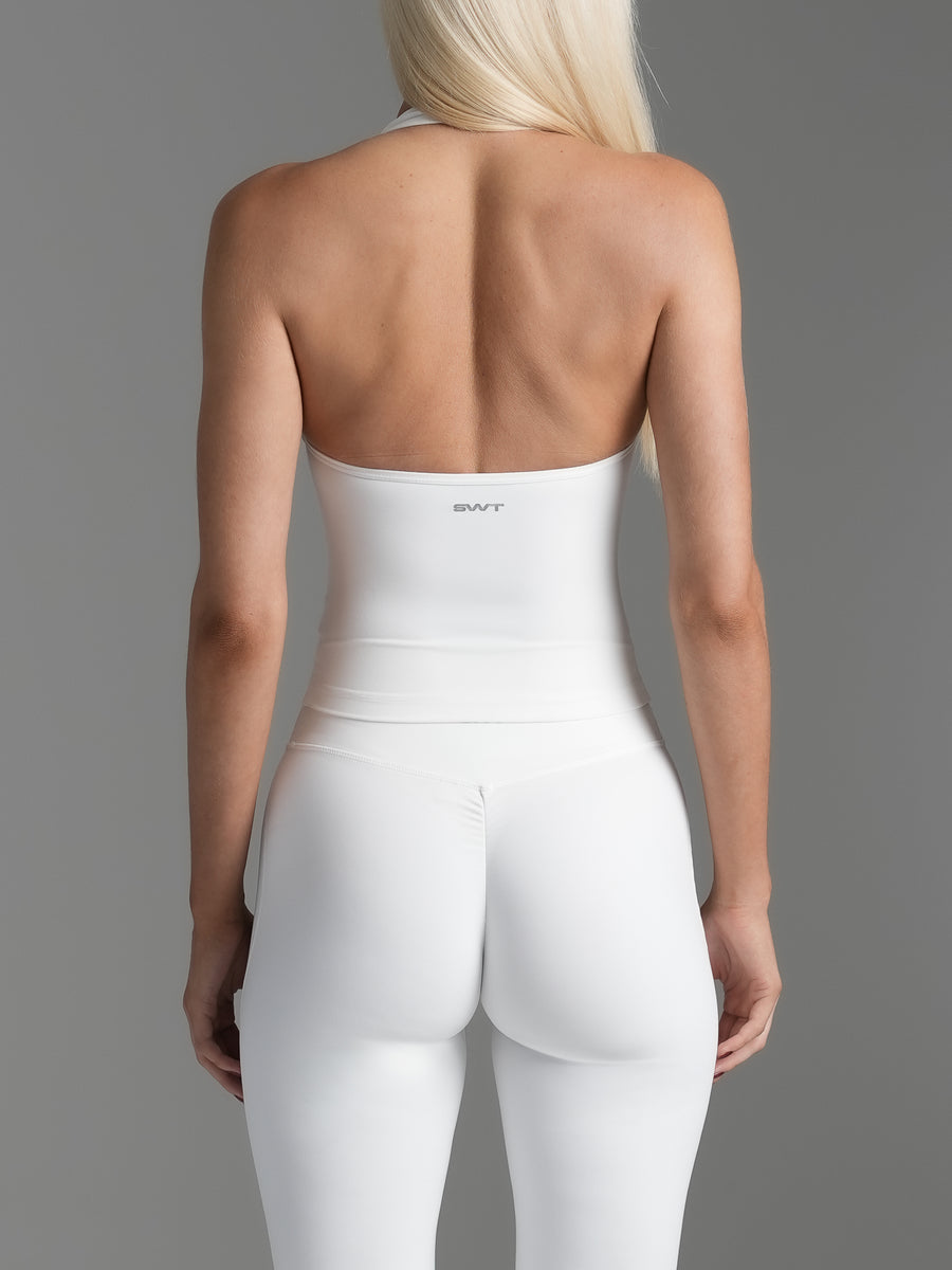 Base Halter Tank White