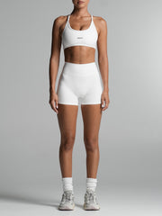 Base 4" Scrunch Shorts White