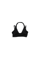 FLX Layered Halter Bra Black