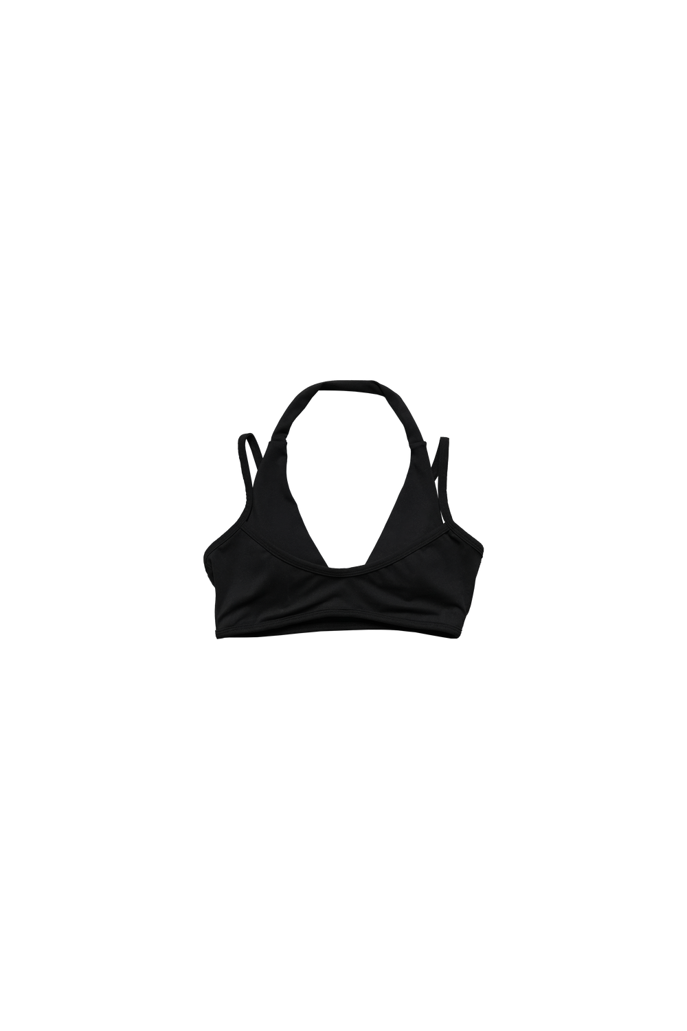 FLX Layered Halter Bra Black