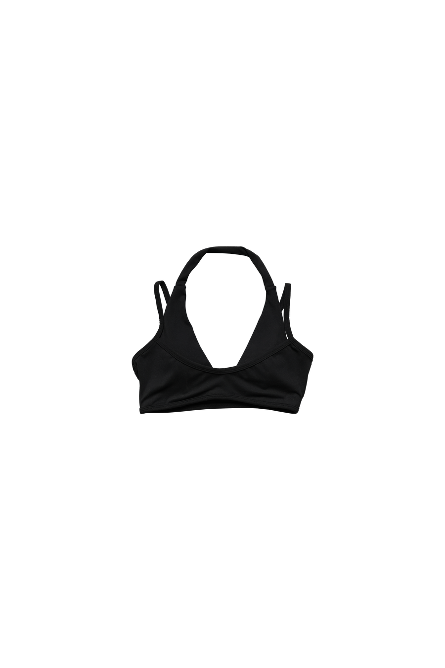 FLX Layered Halter Bra Black