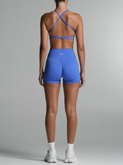 Base 4" Scrunch Shorts Cobalt