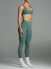 Base Essential Leggings Full Length Deep Jade