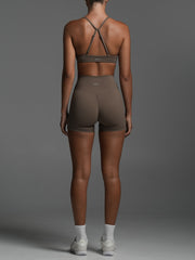 Base 4" Scrunch Shorts Mocha