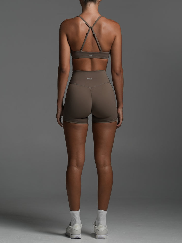 Base 4" Scrunch Shorts Mocha