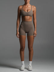 Base 4" Scrunch Shorts Mocha