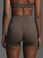 Base 4" Scrunch Shorts Mocha