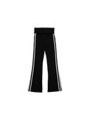 Foldover Stripe Pants Black