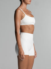 Base Scoop Bra White