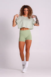 Cropped Oversized Tee#colour_pistachio